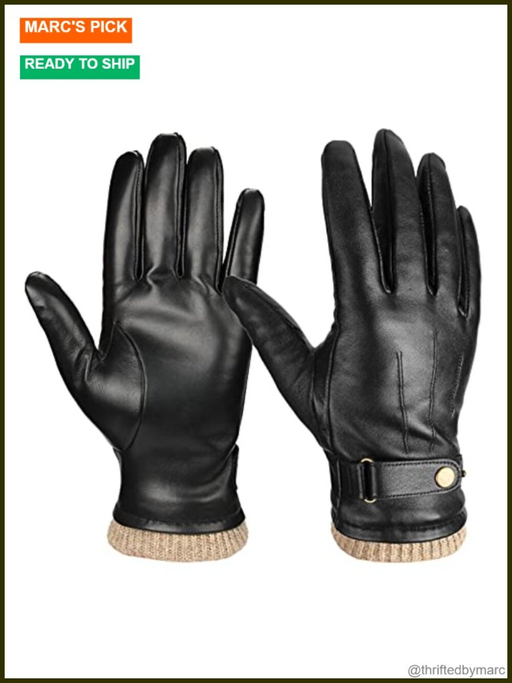 Mens Winter Gloves Nappa Leather Touchscreen Dress Gloves Gift Box